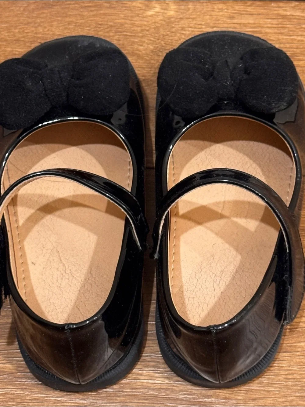 Girl Black Patent Mary Jane Dress shoe Bow Toddler size 8,5